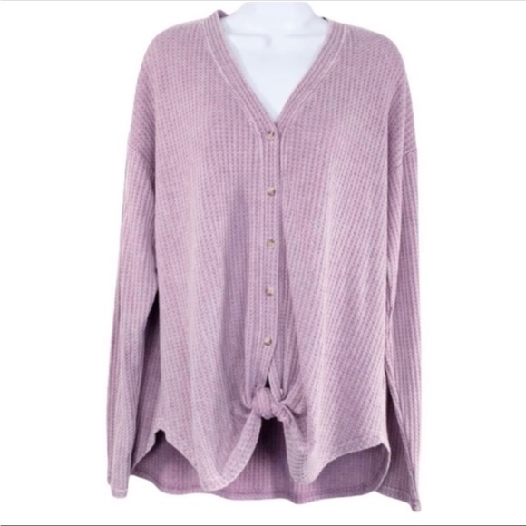 EASEL button down thermal tunic top S - Picture 3 of 8